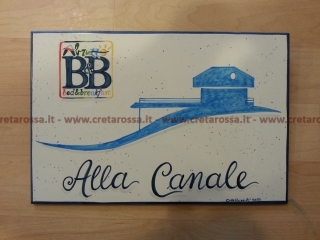 cod.art: bb03 - Mattonella in ceramica cm 20x30 con decoro e scritte personalizzate in base alla richiesta del cliente . 